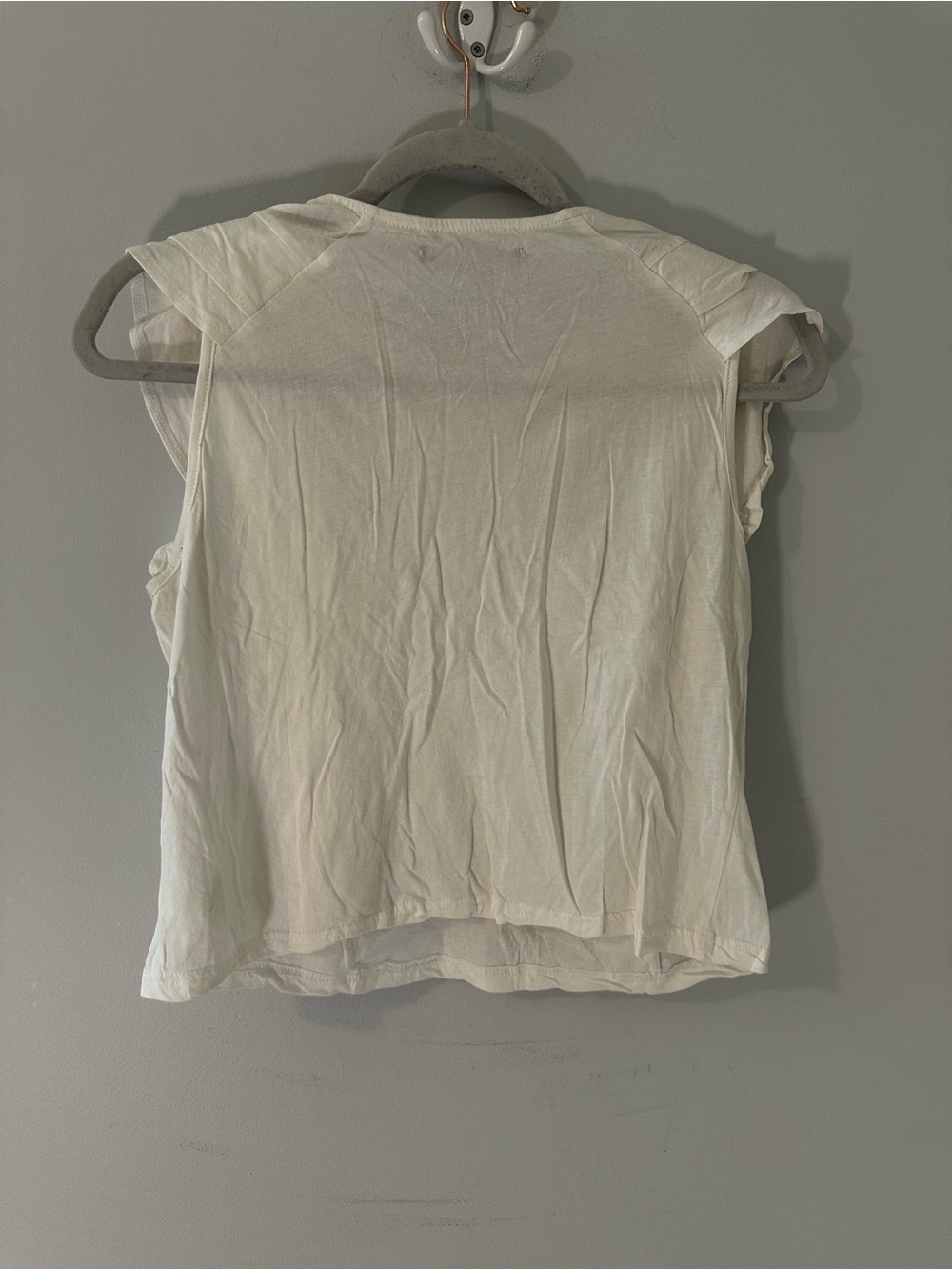 Deluc White Ruffle Sleeve Tee - Picture 2 of 3